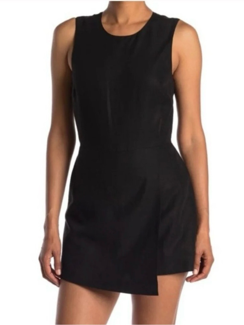 Club Monaco Black Lyocell Linen Sleeveless Dress Look Romper Shorts Size 8